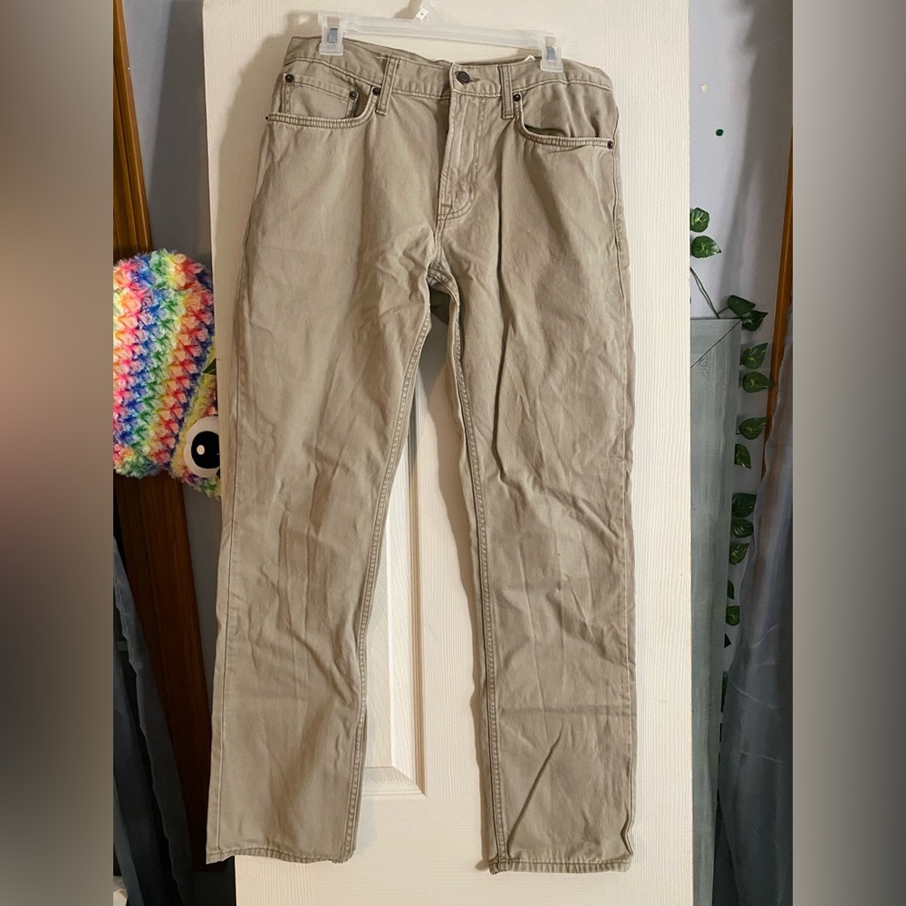 Old Navy Straight Cut Green Pants 32x34
